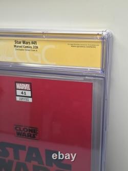 Star Wars 41 Cgc 9.8 Signed By John Tyler Christopher Darth Maul 2024