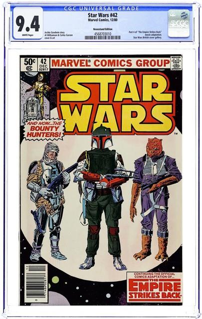 Star Wars #42n Newsstand Variant Cgc 9.4 1980 4568703010 1st Comic Boba Fett