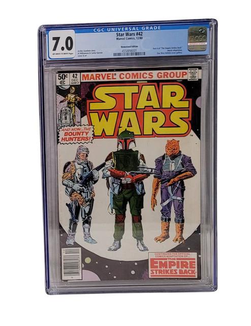 Star Wars #42 1980 Cgc 7.0 Newsstand 1st Boba Fett Appearance Marvel Comics M27