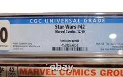 Star Wars #42 1980 CGC 7.0 Newsstand 1st Boba Fett Appearance Marvel Comics M27