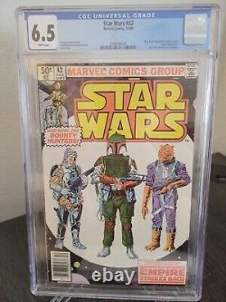 Star Wars #42, CGC6.5, 1st app. Boba Fett in standard comics, 1st full app. Yoda Star Wars #42, CGC6.5, 1st app. Boba Fett in standard comics, 1st full app. Yoda