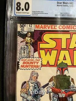 Star Wars #42 CGC 8.0 1st Boba Fett! Newstand