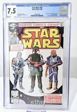 Star Wars #42 CGC Universal 7.5 withWhite Pages Boba Fett Star Wars #42 CGC Universal 7.5 withWhite Pages Boba Fett