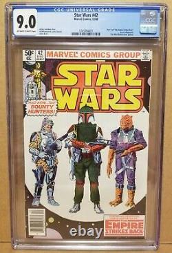 Star Wars #42 Cgc 9.0 (vf/nm) Newsstand 1st Boba Fett & 1st Yoda Appearance 1980