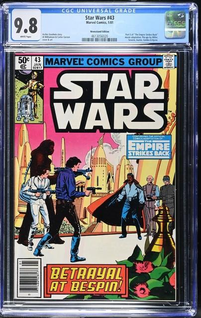 Star Wars #43 (marvel 1981) Cgc 9.8 1st Lando Calrissian Newsstand White Pages