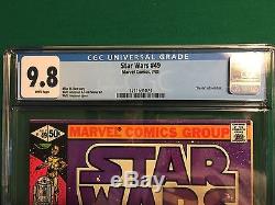 Star Wars #49 BEAUTIFUL The Last Jedi CGC 9.8 WHITE PAGES FREE SHIP