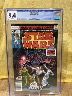Star Wars #4 1st Printing 1977 Graded Comic Cgc 9.4 White Pages Darth Star Wars #4 1st Printing 1977 Graded Comic Cgc 9.4 White Pages Darth