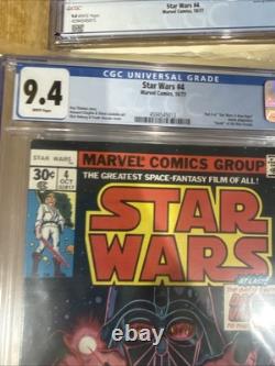 Star Wars #4 1st Printing 1977 Graded Comic Cgc 9.4 White Pages Darth Star Wars #4 1st Printing 1977 Graded Comic Cgc 9.4 White Pages Darth