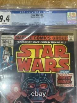 Star Wars #4 1st Printing 1977 Graded Comic Cgc 9.4 White Pages Darth Star Wars #4 1st Printing 1977 Graded Comic Cgc 9.4 White Pages Darth