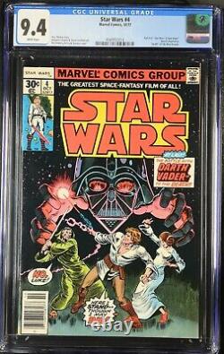 Star Wars #4 CGC 9.4 White Pages Marvel 1977 New Slab! Death of Obi-Wan