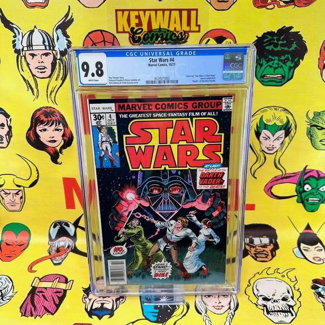 Star Wars #4 Cgc 9.8 White Pages Death Obi-wan Marvel 1977