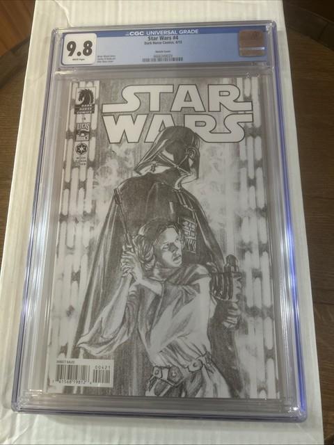Star Wars #4 Cgc 9.8 White Pages Sketch Cover- Alex Ross Variant (2013)