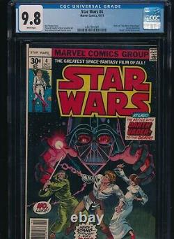 Star Wars #4 Marvel Comics 10/77 Cgc 9.8 White Pages Movie Adaptation