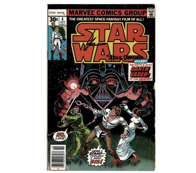 Star Wars #4 Very Good Signed Withcoa Chaykin/leialoha 1977 Marvel Comics