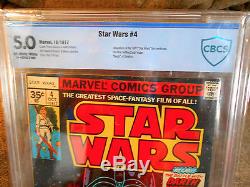 Star Wars #4 (rare 35 cent, 1st print variant) (Oct 1977, Marvel) CBCS 5.0