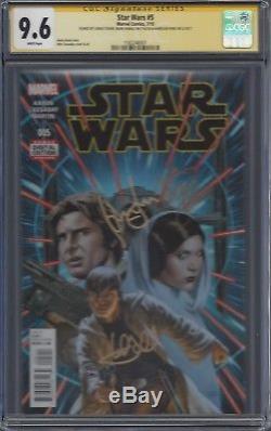 Star Wars #5 CGC 9.6 SS Signed by Harrison Ford, Mark Hamill and Carrie Fisher