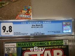 Star Wars 5 cgc 9.8 Marvel 1977 A New Hope movie adaptation MINT WHITE pgs Lucus