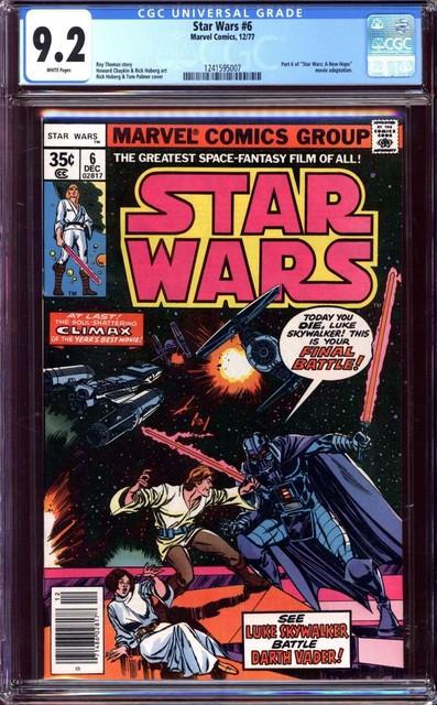Star Wars #6 Cgc 9.2 White Pages // Part 6 Of A New Hope Marvel 1977