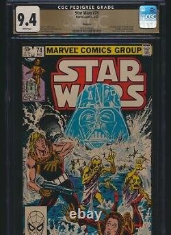 Star Wars 74 Marvel 1983 CGC 9.4 white pgs Luke Leia Vader Winnipeg Pedigree