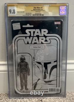 Star Wars #7 CGC 9.8 SS Signed Boba Fett By Tyler Christopher AFV Sketch Cover