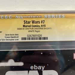 Star Wars #7 CGC 9.8 SS Signed Boba Fett By Tyler Christopher AFV Sketch Cover
