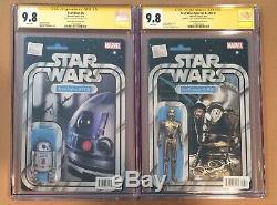 Star Wars Action Figure Cover Set Cgc Ss 9.8 Kenny Baker & Anthony Daniels