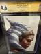 Star Wars Ahsoka #1 Jtc Virgin Variant Cgc Ss 9.6 Signed Rosario Dawson