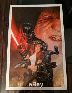 Star Wars Aphra #2 Cover Painting Original Art by Dave Dorman Vader & Palpatine