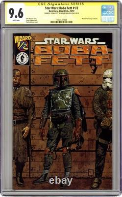 Star Wars Boba Fett Wizard 1/2 #1 Bradstreet COA CGC 9.6 SS Bulloch 1997
