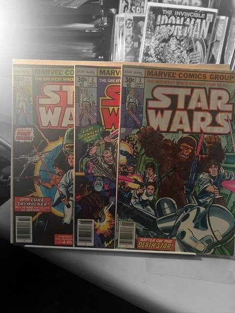 Star Wars Comic Book Lot Issues 1-2-3 Reprint 1977