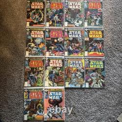Star Wars Comic Lot 1-14 1977 Backed/ Boarded Great Set