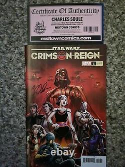Star Wars Crimson Reign#1 150 Signed Charles Soule CBCS ready Free Comic/Print