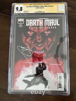 Star Wars Darth MAUL Black, White & Red #1 CGC 9.8 Signed By Ray Park