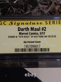 Star Wars Darth Maul #2 (CGC SS 9.2) 125, 1st CAD BANE, SIGNED by Ray Park Star Wars Darth Maul #2 (CGC SS 9.2) 125, 1st CAD BANE, SIGNED by Ray Park