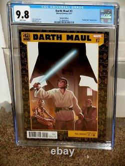 Star Wars Darth Maul #2 Cgc 9.8 Variant Luke Skywalker First Appearance Cad Bane