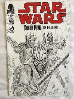 Star Wars, Darth Maul Son of Dathomir, Wizard World Sketch Variant Ltd. To 500