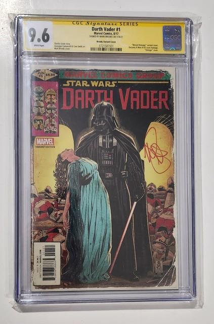 Star Wars Darth Vader #1 Variant Cgc Graded 9.6 Signed Mark Brooks X-men Homage