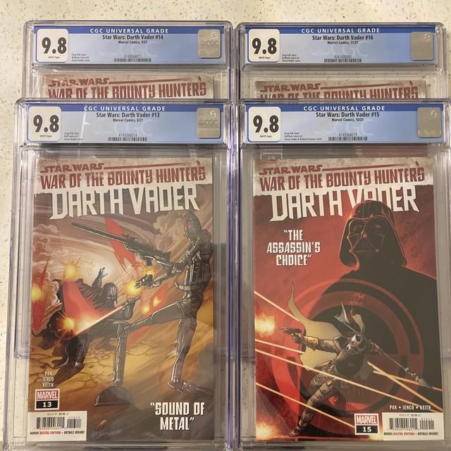 Star Wars Darth Vader, All Cgc 9.8 #13 #14 #15 #16 (marvel Com. Aug 2021)