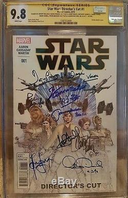 Star Wars Directors Cut #1 CGC 9.8 SS Signed by Ford, Hamill, Fisher, Baker +4