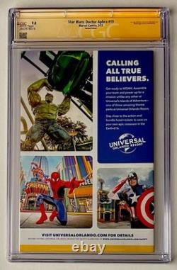 Star Wars Doctor Aphra #19. Cgc Ss 9.8. Signed Katee Sackhoff. Mandalorian Bo