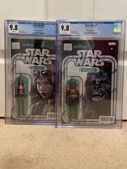 Star Wars Dr Aphra 1 + Vader 3 Action Figure Variants In Cgc 9.8 Lot Of 2