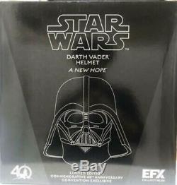 Star Wars EFX 40TH Anniversary Chrome Darth Vader Helmet Sold Out 2017 Comic Con