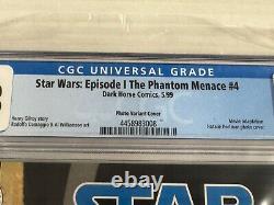 Star Wars Episode 1 Phantom Menace #4 DARK HORSE Comics 1999 NM+ VARIANT CGC 9.8 Star Wars Episode 1 Phantom Menace #4 DARK HORSE Comics 1999 NM+ VARIANT CGC 9.8