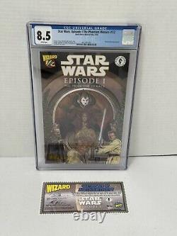 Star Wars Episode I The Phantom Menace Wizard 1/2 Dark Horse Comics CGC 8.5 COA Star Wars Episode I The Phantom Menace Wizard 1/2 Dark Horse Comics CGC 8.5 COA