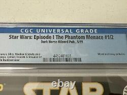 Star Wars Episode I The Phantom Menace Wizard 1/2 Dark Horse Comics CGC 8.5 COA Star Wars Episode I The Phantom Menace Wizard 1/2 Dark Horse Comics CGC 8.5 COA