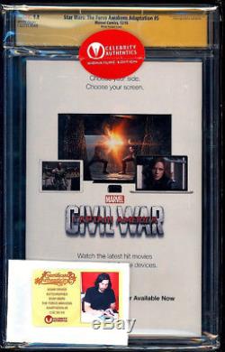 Star Wars Force Awakens #5 Movie Variant SS CGC 9.8 Adam Driver Signature Series