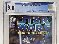 Star Wars Heir To The Empire #1 CGC 9.0 WP 1st Comic Book App. Thrawn 1995 DHC