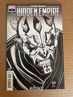 Star Wars Hidden Empire #1 2nd Printing 125 Art Adams B+W Variant Marvel NM
