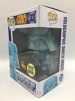 Star Wars Holographic Darth Vader Pop Funko Paris Comics Expo Con Rare