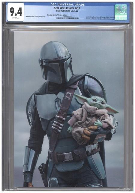 Star Wars Insider #210 Cgc 9.4 Spectral Virgin Mandalorian Grogu Photo Variant